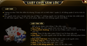 Cac Quy Dinh Choi Sam Loc